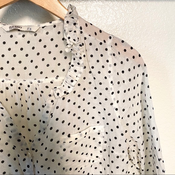 Black & Cream Polka Dot Blouse - Picture 2 of 2